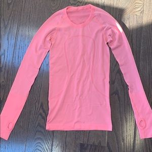Lululemon neon long sleeve shirt
